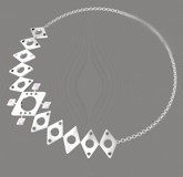 Collar de plata, diseño de joyas por computación, Escuela de joyería, arte y diseño CADJ ®