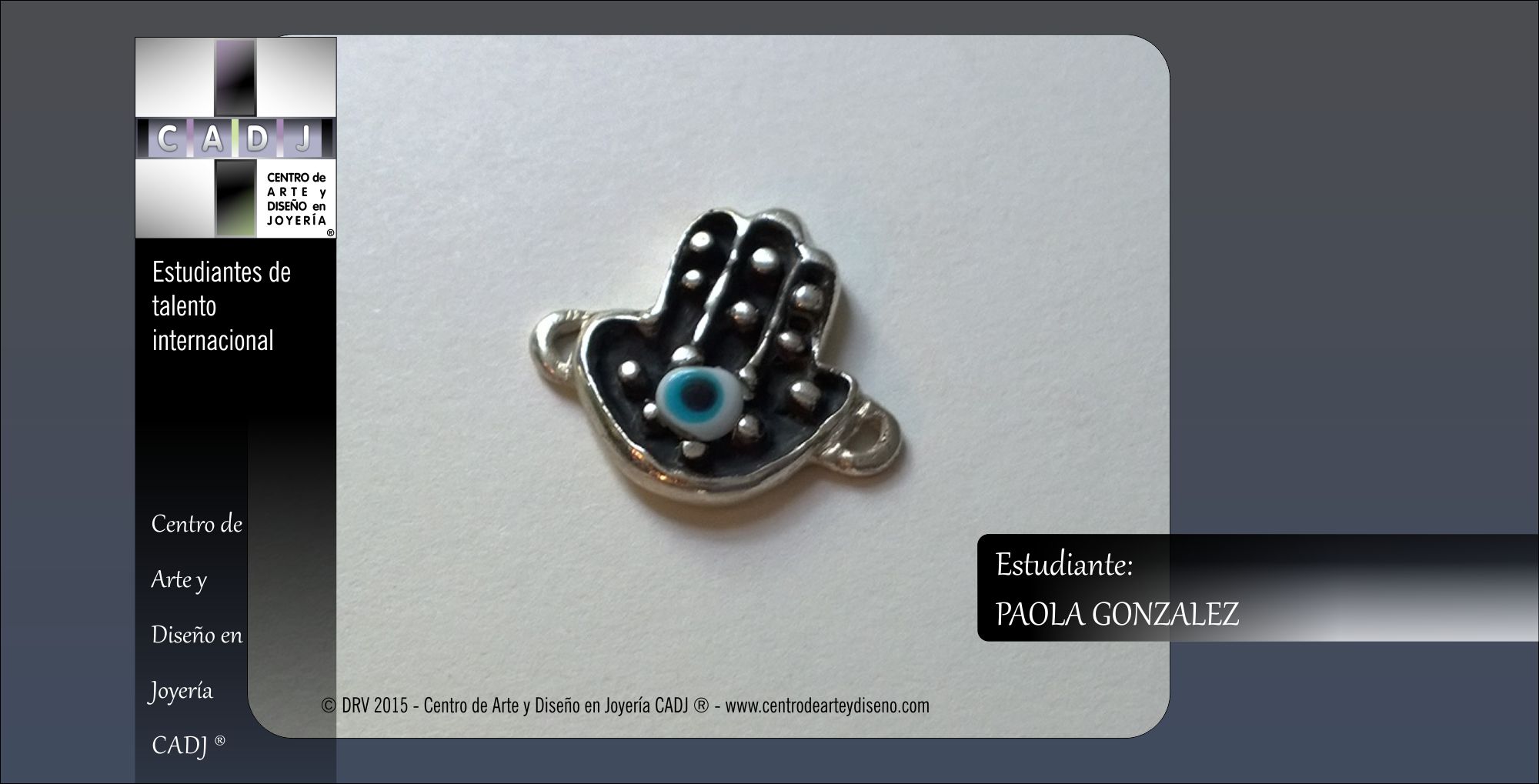 Mano de fatima con ojo - Escuela de joyería CADJ ®