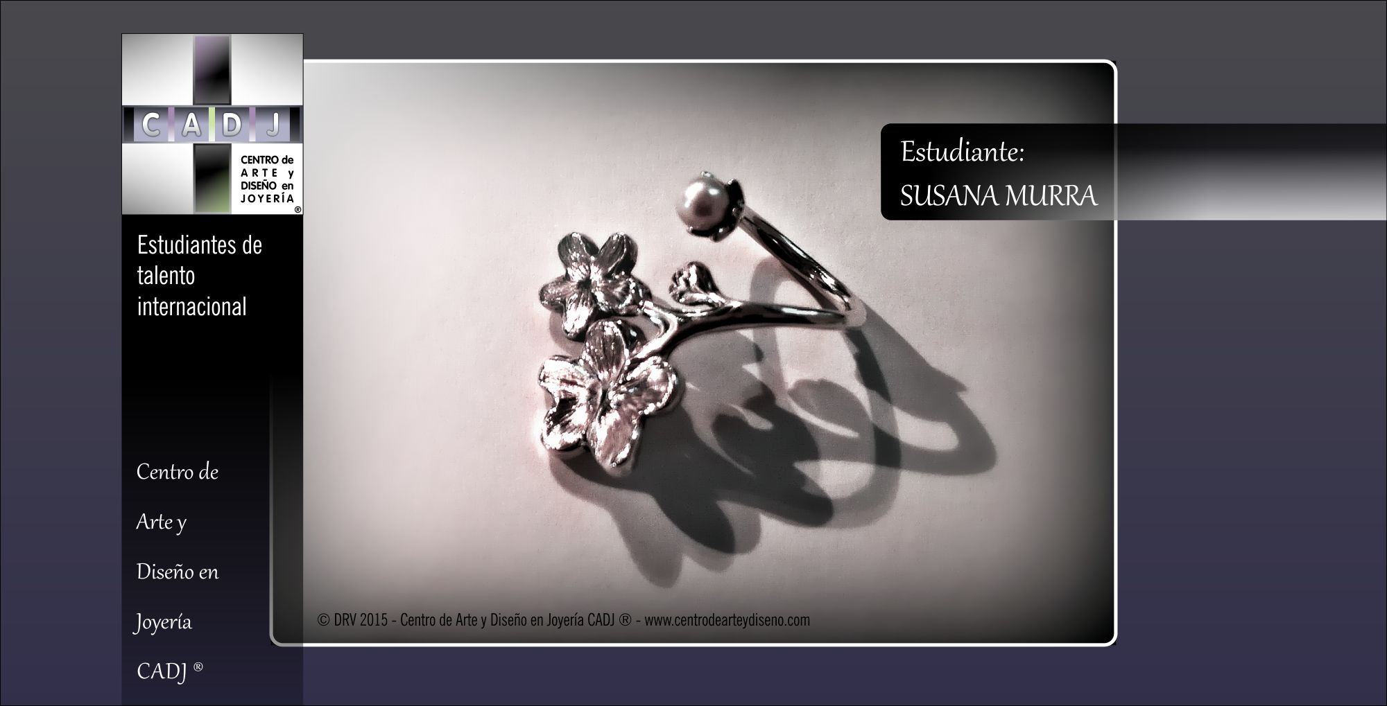 Sensible anillo de sakura con perla - Escuela de joyería CADJ ®