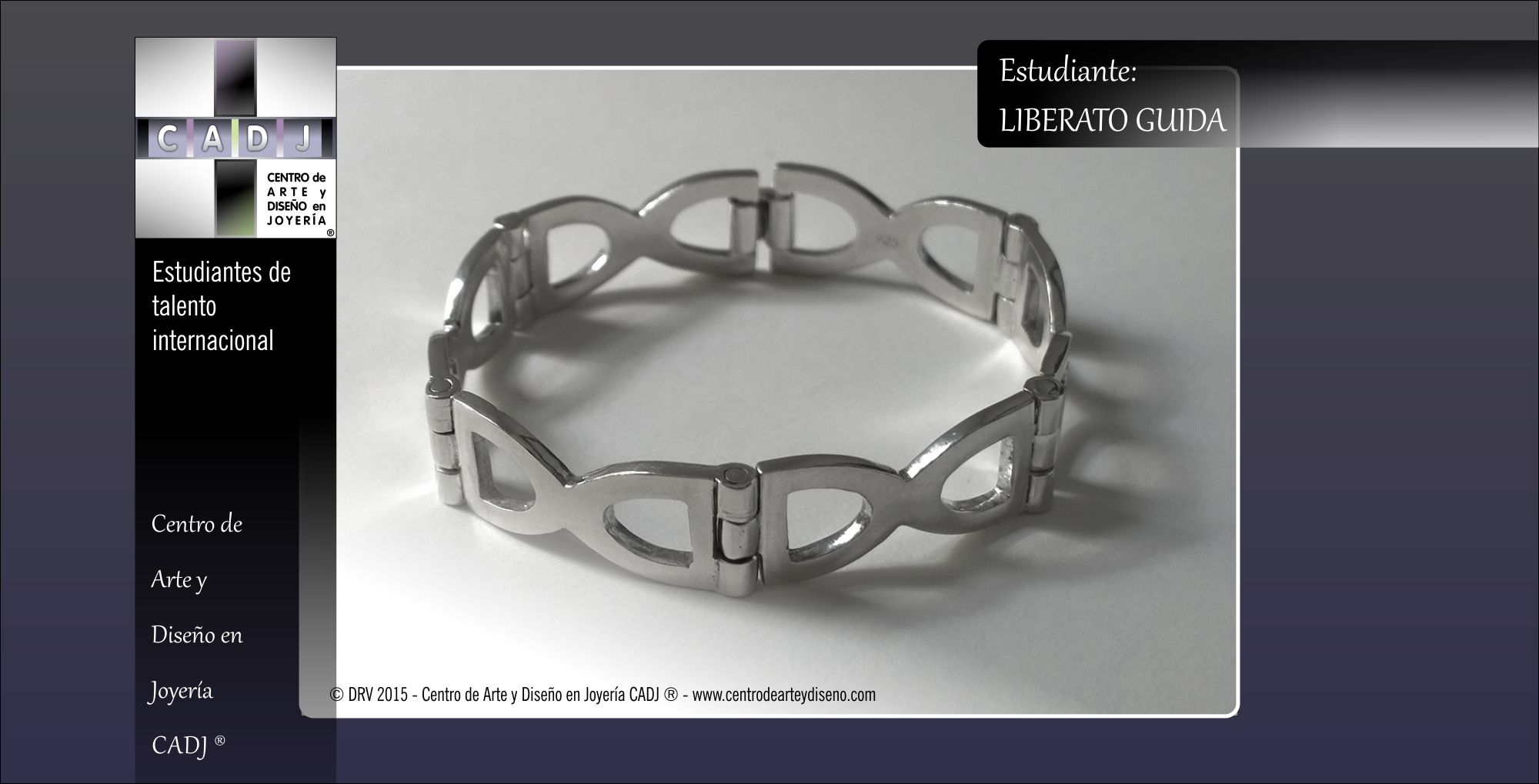 Muy atractiva pulsera de plata - Escuela de joyería CADJ ®