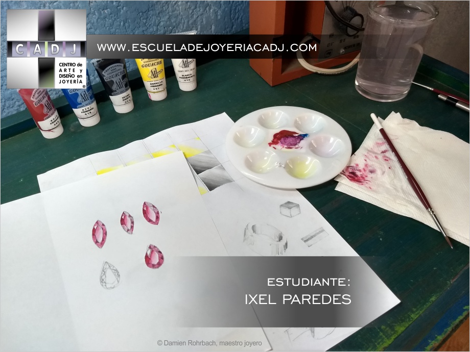 Prácticas de dibujo de joyas, Curso de dibujo, bocetos y diseño de joya, Escuela de joyería CADJ ®