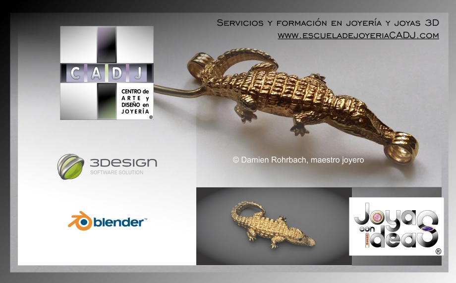 Impresión Joyas 3D en resina HD, Escuela de joyería CADJ ®
