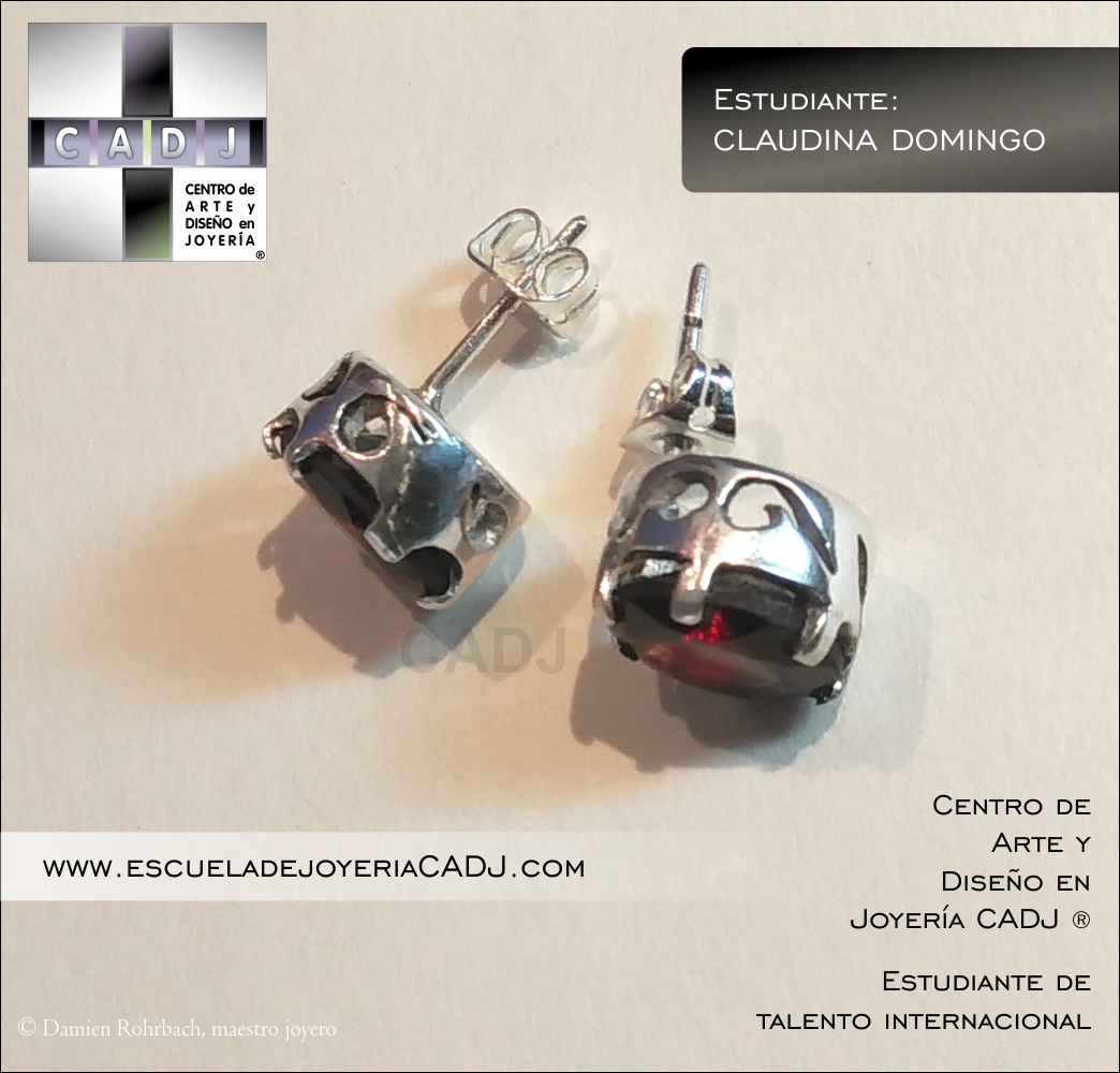 Aretes de plata, Escuela de joyería CADJ ®