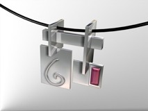 Dije de plata, diseño de joyas por computación, Escuela de joyería, arte y diseño CADJ ®