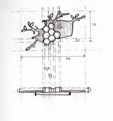 escuela de joyería, arte y diseño CADJ ® Dibujo técnico del broche