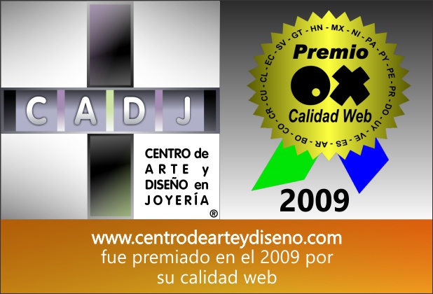 Escuela de joyería, arte y diseño CADJ ® Web premiada con el Premio Internacional OX Calidad Web 2009